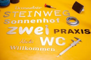 Auszug der Schriftarten für Metallbuchstaben Auszug der Schriftarten für Metallbuchstaben aus Edelstahl